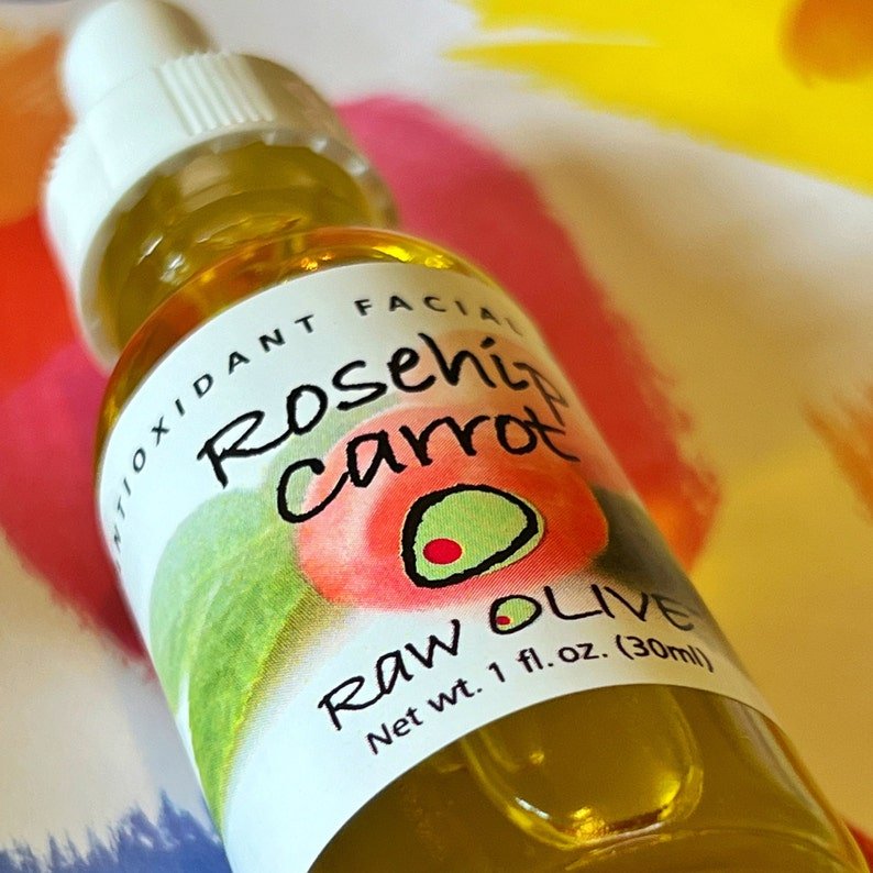 Organic Rosehip Carrot Serum | Anti Aging | Moisturizing Face Oil with Vitamin E and Botanicals - Image 4