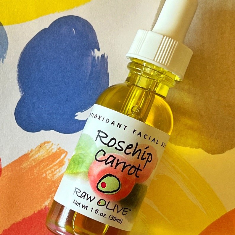 Organic Rosehip Carrot Serum | Anti Aging | Moisturizing Face Oil with Vitamin E and Botanicals