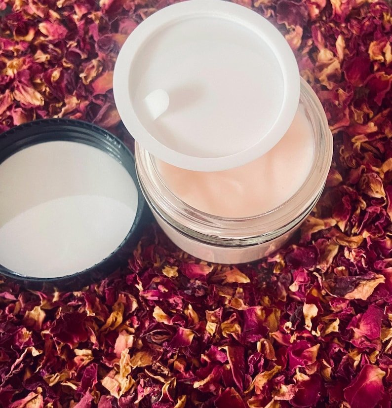 All Natural Anti Aging Daily Rose Face Moisturizer Cream Made with Organic Oils - Image 3