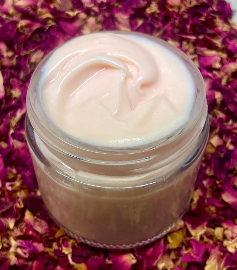 All Natural Anti Aging Daily Rose Face Moisturizer Cream Made with Organic Oils