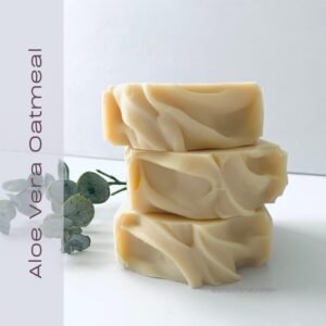 Sensitive Skin Soap, Handmade Aloe Vera Oatmeal Bar, Gentle Face & Body, Vegan Hydrating