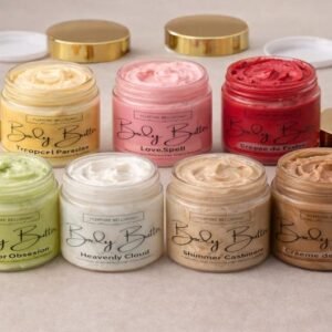 Whipped Shea Body Butter |Ultra Moisturizing Handmade Body Cream for Dry Skin | set of 8