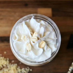 Milk & Honey Whipped Sugar Scrub with Oatmeal and Sweet Almond Oil, Sensitive Skin Care